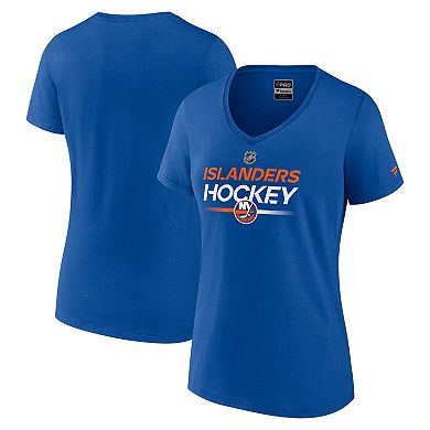 Women's Fanatics Branded  Royal New York Islanders Authentic Pro V-Neck T-Shirt