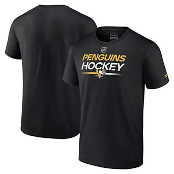 Men's Fanatics Branded Black Pittsburgh Penguins Authentic Pro Primary Replen T-Shirt