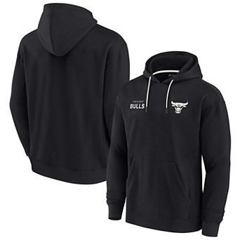 Unisex Fanatics Signature Black Chicago Bulls Super Soft Fleece Pullover Hoodie