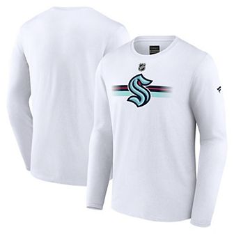 Men's Fanatics Branded White Seattle Kraken Authentic Pro Secondary Replen Long Sleeve T-Shirt