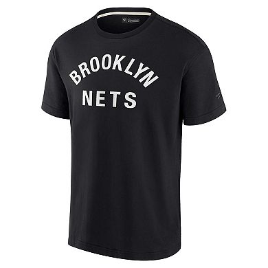 Unisex Fanatics Signature Black Brooklyn Nets Super Soft T-Shirt