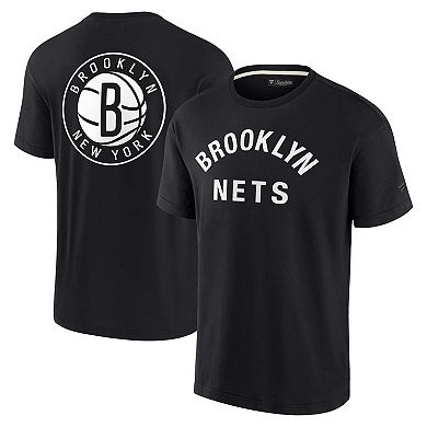 Unisex Fanatics Signature Black Brooklyn Nets Super Soft T-Shirt