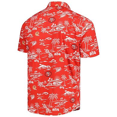 Men's Reyn Spooner Scarlet San Francisco 49ers Throwback KekaiÂ Print Button-Up Shirt