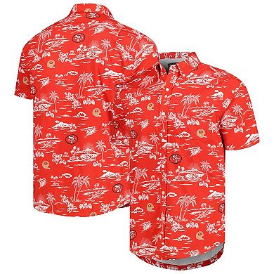 Men's Reyn Spooner Scarlet San Francisco 49ers Throwback KekaiÂ Print Button-Up Shirt