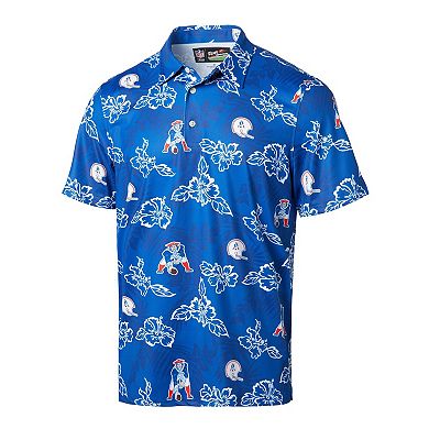 Men's Reyn Spooner Royal New England Patriots Throwback Pua Performance Polo