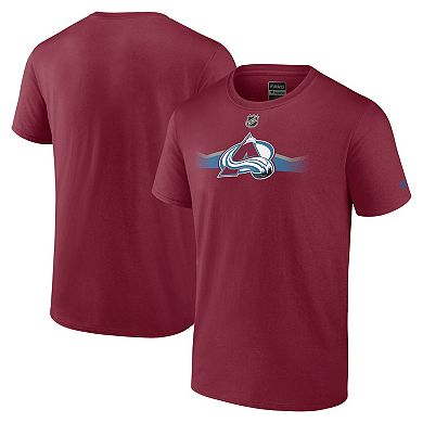 Men's Fanatics Branded  Burgundy Colorado Avalanche Authentic Pro Secondary Replen T-Shirt