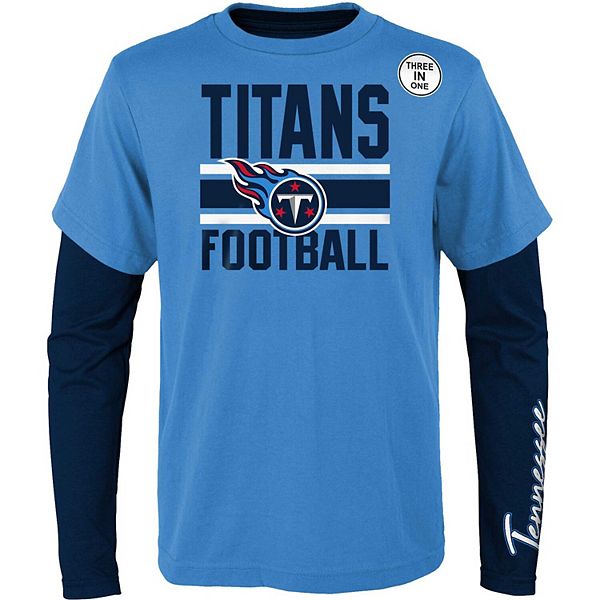 Youth Light Blue/Navy Tennessee Titans Fan Fave T-Shirt Combo Set