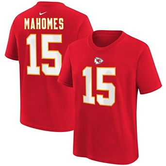 Youth Nike Patrick Mahomes Red Kansas City Chiefs Player Name & Number T-Shirt