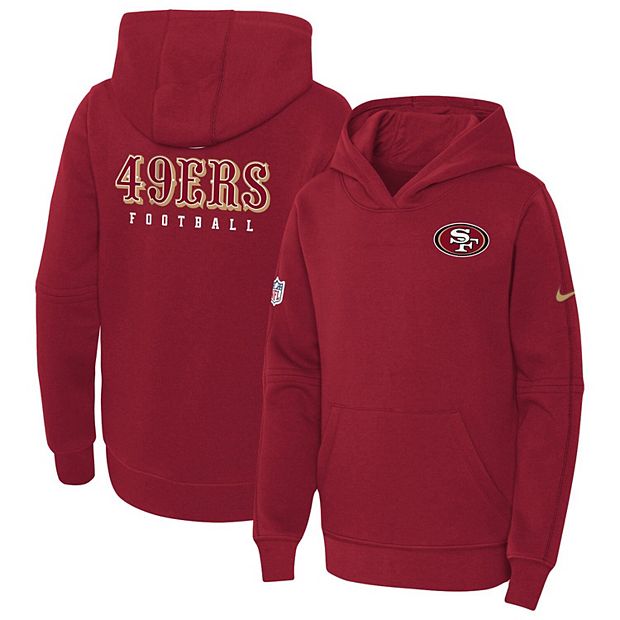 Youth Nike Scarlet San Francisco 49ers 2023 Sideline Club Fleece Pullover  Hoodie