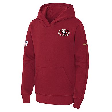 Youth Nike Scarlet San Francisco 49ers 2023 Sideline Club Fleece ...