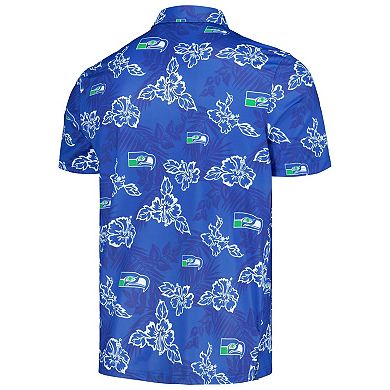 Men's Reyn Spooner Royal Seattle Seahawks Throwback Pua Performance Polo