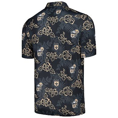 Men's Reyn Spooner Black New Orleans Saints Throwback Pua Performance Polo