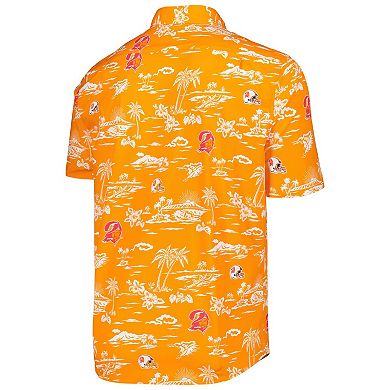Men's Reyn Spooner Orange Tampa Bay Buccaneers Throwback KekaiÂ Print Button-Up Shirt