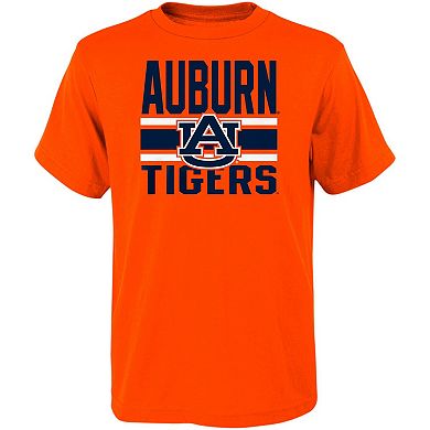 Preschool Navy/Orange Auburn Tigers Fan Wave Short & Long Sleeve T-Shirt Combo Pack
