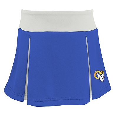 Girls Preschool Royal Los Angeles Rams Spirit Cheerleader Two-Piece Set with Bloomers