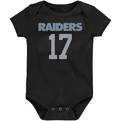 Newborn & Infant Davante Adams Black Las Vegas Raiders Mainliner Player Name & Number Bodysuit
