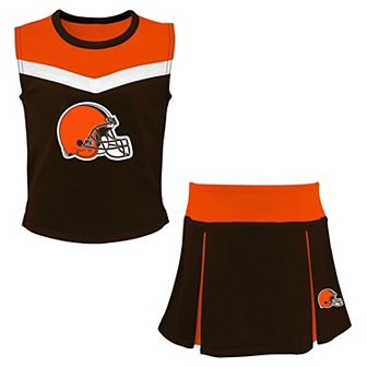 Girls Youth Brown Cleveland Browns Spirit Two-Piece Cheerleader Set