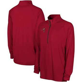 Men's Red Tampa Bay Buccaneers Combine Authentic Raglan Quarter-Zip Top