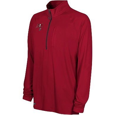 Men's Red Tampa Bay Buccaneers Combine Authentic Raglan Quarter-Zip Top