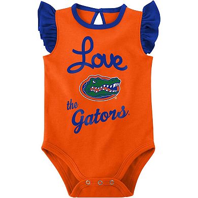 Girls Newborn & Infant Royal/Orange Florida Gators Spread the Love 2-Pack Bodysuit Set