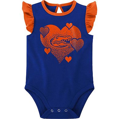 Girls Newborn & Infant Royal/Orange Florida Gators Spread the Love 2-Pack Bodysuit Set