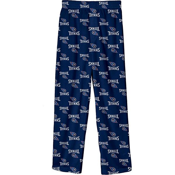 Youth Navy Tennessee Titans Team-Colored Printed Pajama Pants