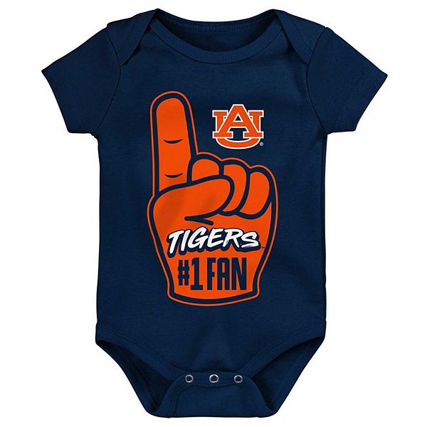 Newborn & Infant Navy Auburn Tigers 1 Fan Foam Finger Bodysuit
