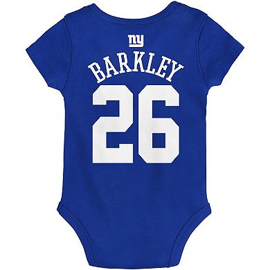 Infant Saquon Barkley Royal New York Giants Mainliner Player Name & Number Bodysuit
