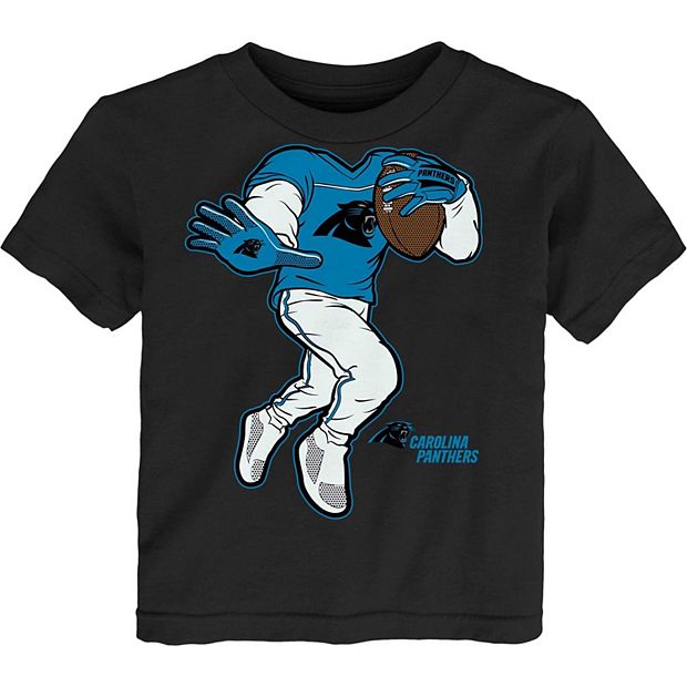 Toddler Black Carolina Panthers Stiff Arm T Shirt