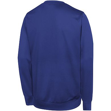 Men's Royal Seattle Seahawks Combine Authentic Line Blocker Pullover Sweatshirt