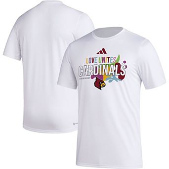 Men's adidas x Rich Mnisi Pride Collection White Louisville Cardinals Pregame AEROREADY T-Shirt