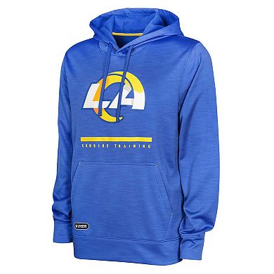 Men's Royal Los Angeles Rams Speed Drill Streak Pullover Hoodie