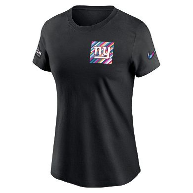 Women's Nike  Black New York Giants 2023 NFL Crucial Catch Sideline Tri-Blend T-Shirt