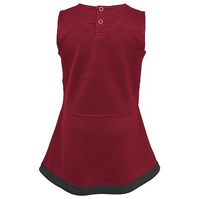 Girls Toddler Garnet/Black South Carolina Gamecocks Two-Piece Cheer Captain Jumper Dress & Bloomers Set