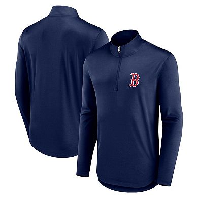 Men's Fanatics Branded Navy Boston Red Sox Quarterback Quarter-Zip Top
