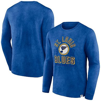 Men's Fanatics Branded Heather Blue St. Louis Blues Keep The Zone Long Sleeve T-Shirt