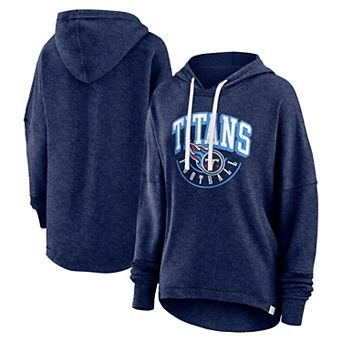 Women's Fanatics Branded Navy Tennessee Titans Lounge Helmet Arch Pullover Hoodie