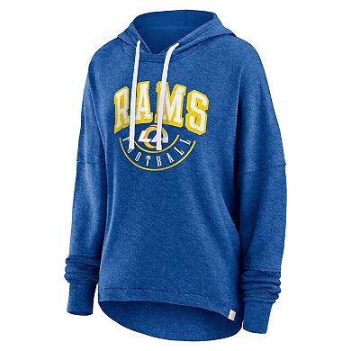 Women's Fanatics Branded Royal Los Angeles Rams Lounge Helmet Arch Pullover Hoodie