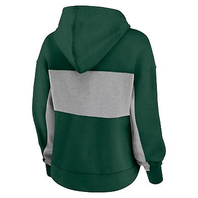 Women's Fanatics Branded  Green Green Bay Packers Filled Stat Sheet Pullover Hoodie