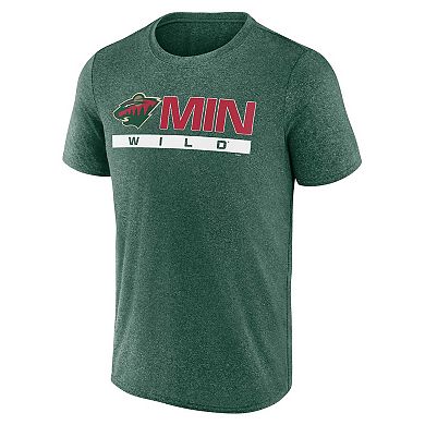 Men's Fanatics Branded Heather Green Minnesota Wild Playmaker T-Shirt