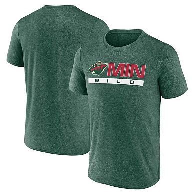 Men's Fanatics Branded Heather Green Minnesota Wild Playmaker T-Shirt