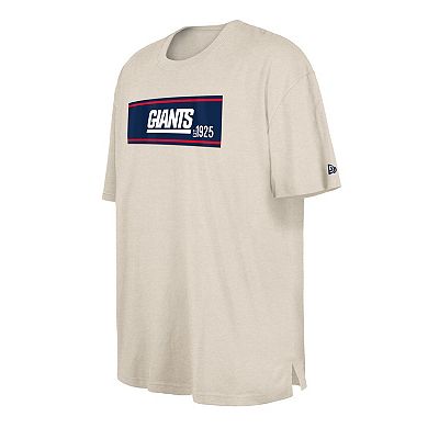 Men's New Era  Cream New York Giants Third Down Big & Tall Historic T-Shirt