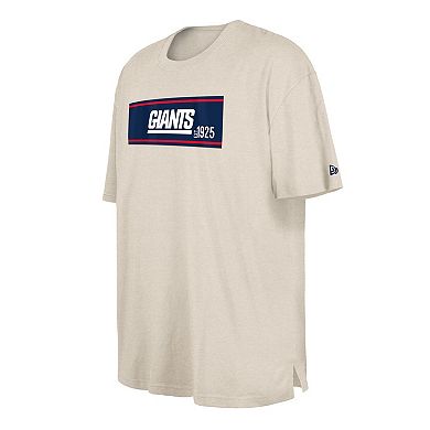 Men's New Era Cream New York Giants Third Down Big & Tall Historic T-Shirt
