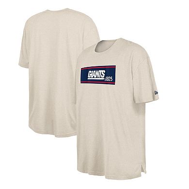 Men's New Era  Cream New York Giants Third Down Big & Tall Historic T-Shirt