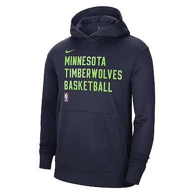 Unisex Nike Navy Minnesota Timberwolves 2023/24 Performance Spotlight On-Court Practice Pullover Hoodie