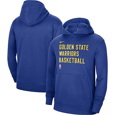 Unisex Nike Royal Golden State Warriors 2023/24 Performance Spotlight On-Court Practice Pullover Hoodie