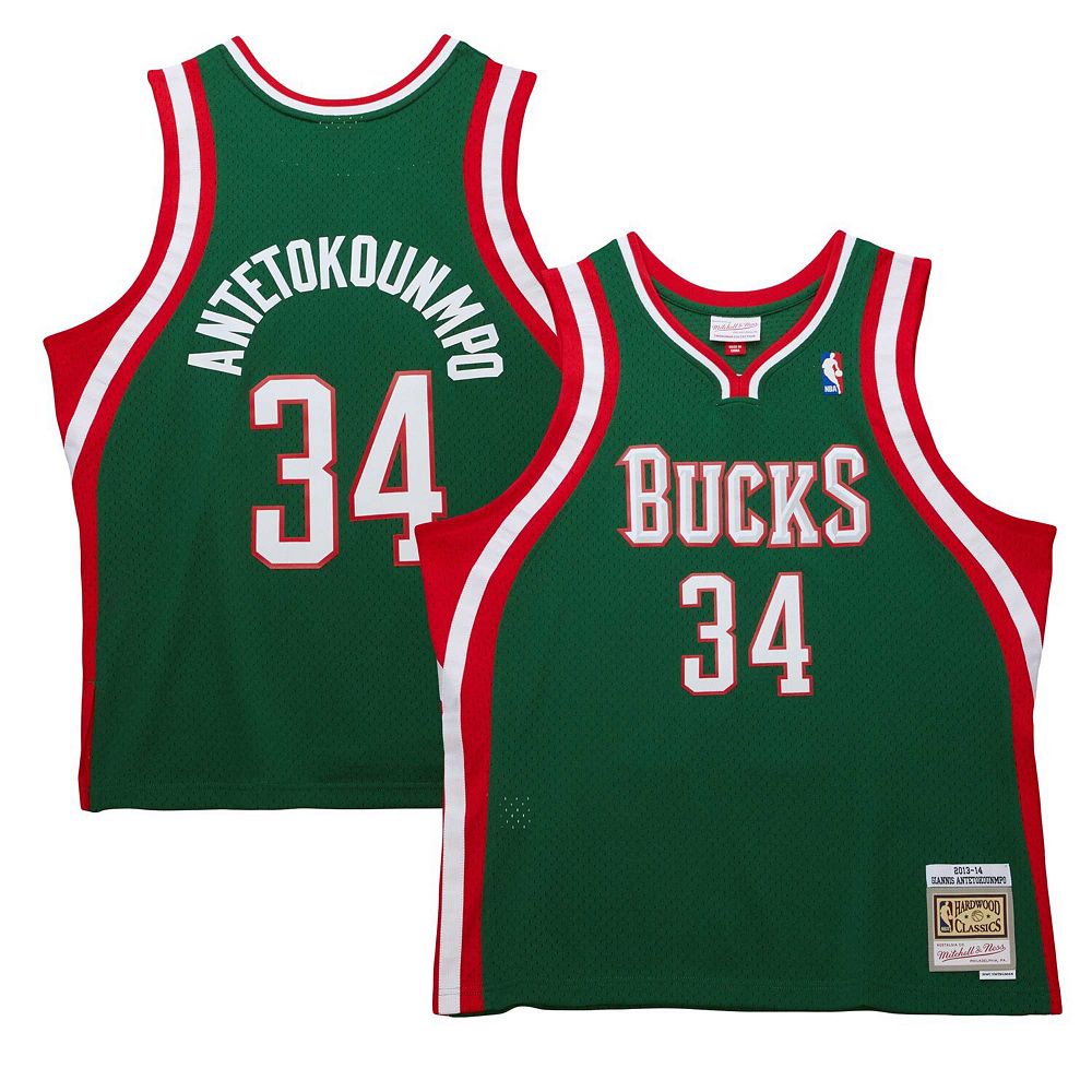 Mitchell & Ness Men's NBA Milwaukee Bucks Home Jersey Bucks 2014 Giannis Antetokounmpo Jerseys