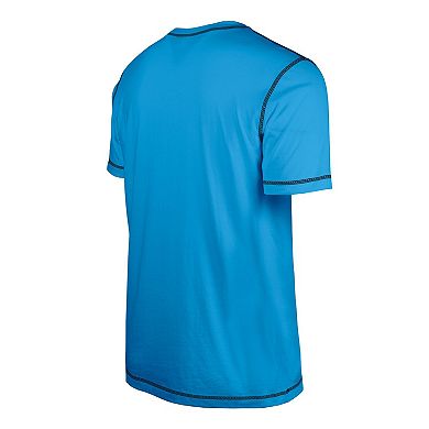 Men's New Era Blue Carolina Panthers Third Down Puff Print T-Shirt