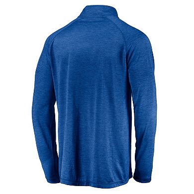 Men's Fanatics Royal Kentucky Wildcats Striated Raglan Lightweight Quarter-Zip Top