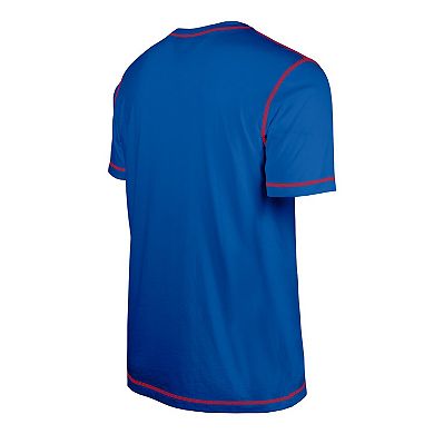 Men's New Era Royal New York Giants Third Down Puff Print T-Shirt